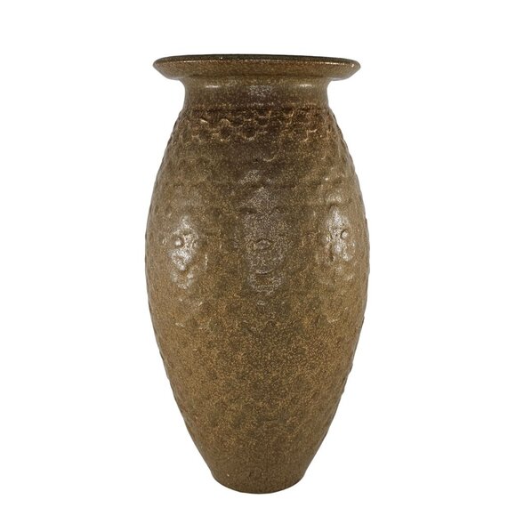 Vintage Wishon Harrell Stoneware Art Pottery Vase Signed Mid Century *Chipped* - Picture 3 of 9